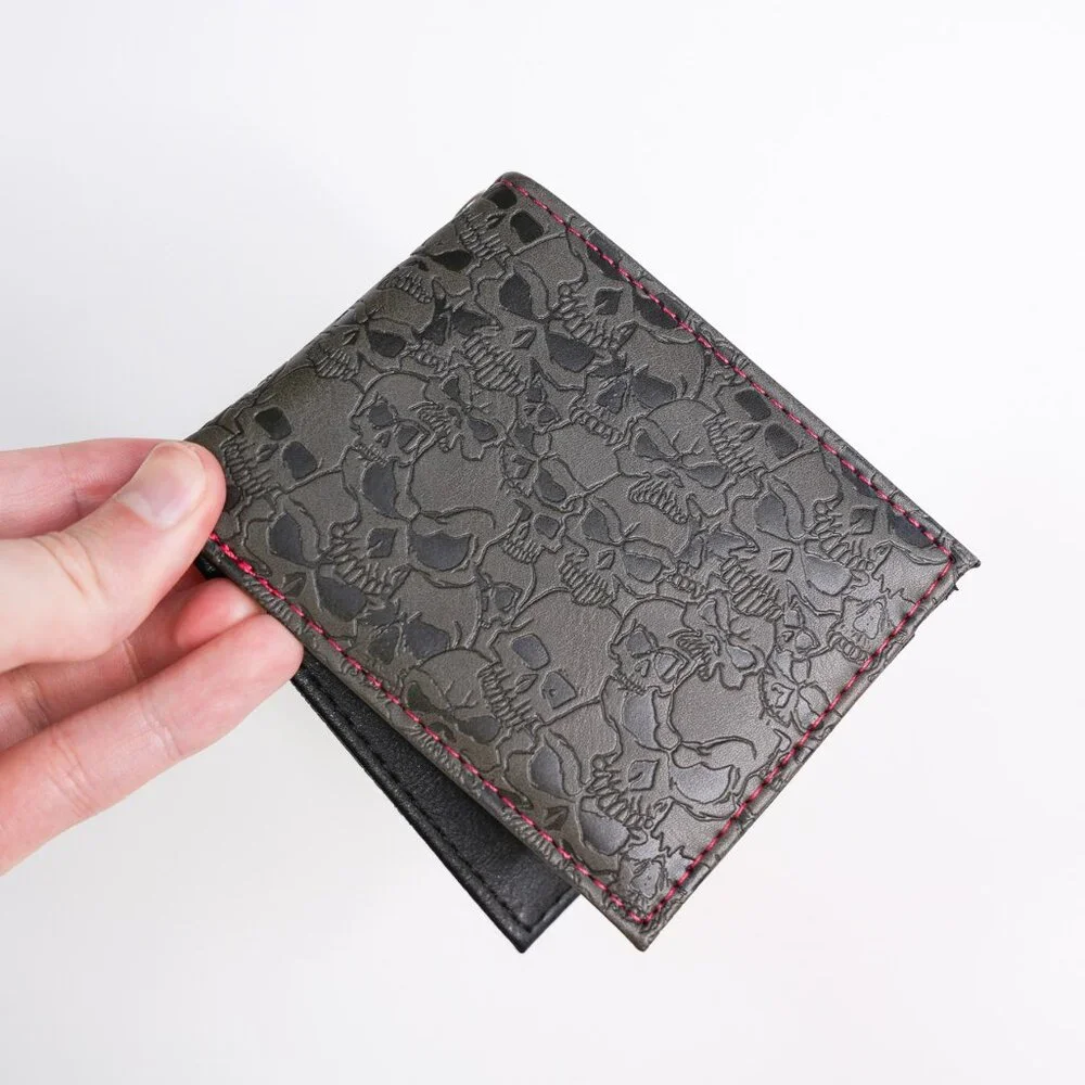 Black Skull Pattern Wallet